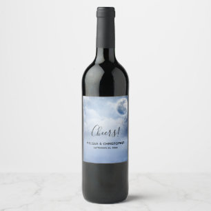 Étiquette Pour Bouteilles De Vin Beau Ciel Bleu avec Étiquette Vin Cygne Volant