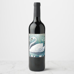 Étiquette Pour Bouteilles De Vin Beau Swan