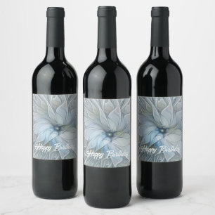 Étiquette Pour Bouteilles De Vin Beauté Élégante Moderne Fleur d'Art Abstrait Fract