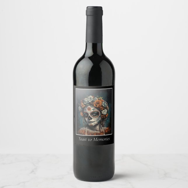 Étiquette Pour Bouteilles De Vin Beauté Éternelle, personnalisé (Devant)