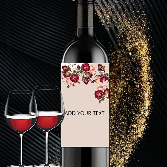 Étiquette Pour Bouteilles De Vin Beautiful (Créateur téléchargé)