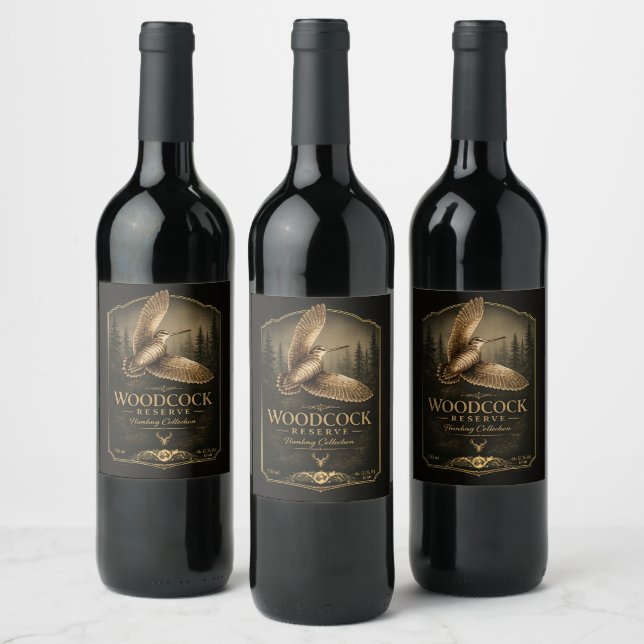 Étiquette Pour Bouteilles De Vin Bécasse  (Bouteilles)