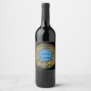Étiquette Pour Bouteilles De Vin Belle soirée Vintage Movie House Diapositive