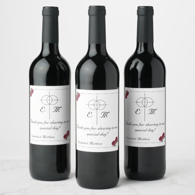 Étiquette Pour Bouteilles De Vin Belles Roses (Bouteilles)