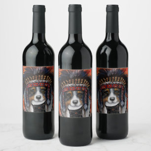 ÉTIQUETTE POUR BOUTEILLES DE VIN BERGER AUSTRALIEN   
