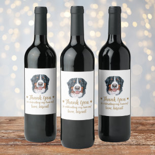Étiquette Pour Bouteilles De Vin Bernese Mountain Dog I Do Too Mariage Wine Étiquet