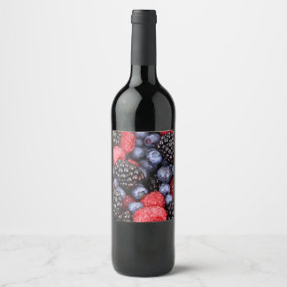 Étiquette Pour Bouteilles De Vin Berries myrtilles de framboise