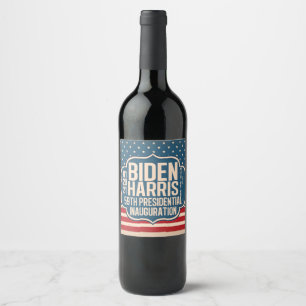 Étiquette Pour Bouteilles De Vin Biden Harris 59e Inauguration Commémorative