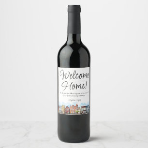 Étiquette Pour Bouteilles De Vin Bienvenue Accueil Immobilier Maison de fermeture C