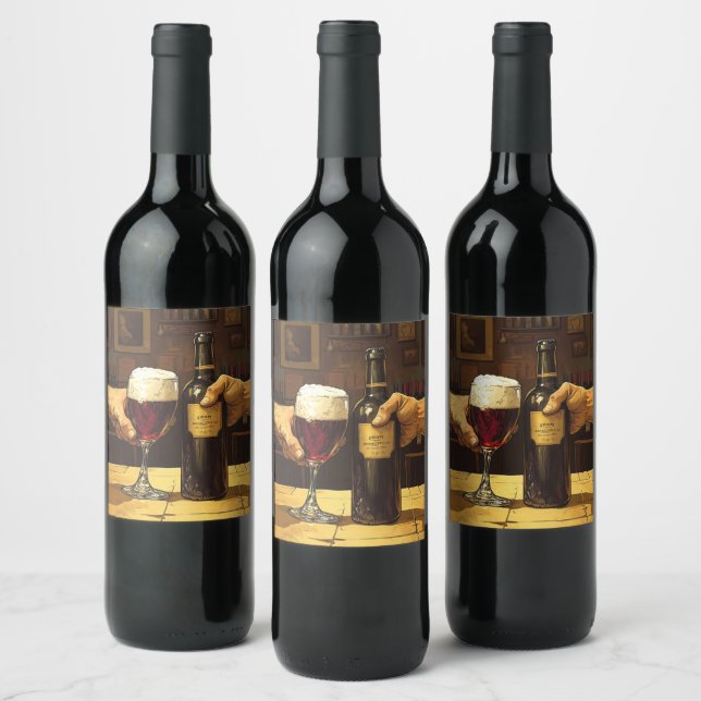 Étiquette Pour Bouteilles De Vin Bières contre Vin (Bouteilles)