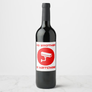 Étiquette Pour Bouteilles De Vin Big Brother regarde  1984 ingsoc