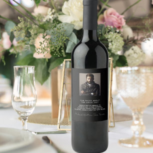Étiquette Pour Bouteilles De Vin Birthday custom photo fun facts bio black guys man