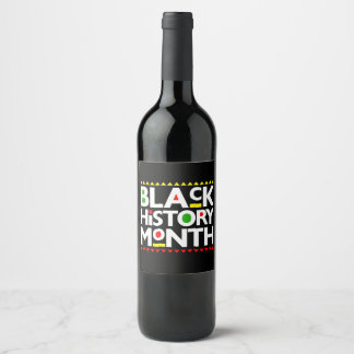 Étiquette Pour Bouteilles De Vin black history month African melanin bruh sista 