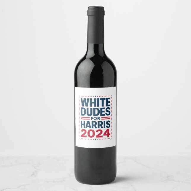 Étiquette Pour Bouteilles De Vin Blancs Pour Harris-2024 (Devant)