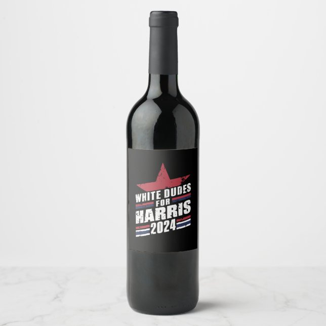Étiquette Pour Bouteilles De Vin Blancs pour Kamala Harris 2024 (Devant)