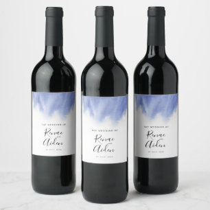 Étiquette Pour Bouteilles De Vin Bleu moderne