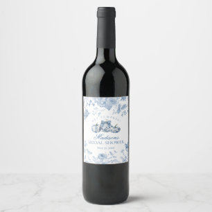 Étiquette Pour Bouteilles De Vin Bleue Toile Citrouille Floral Mariage d'Automne Fr