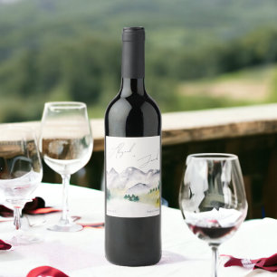 Étiquette Pour Bouteilles De Vin Boho rustique mariage de montagne du Colorado