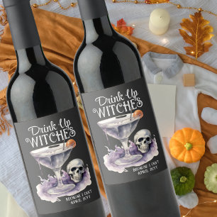 Étiquette Pour Bouteilles De Vin Boire des sorcières Halloween Faire-part de grosse