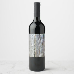 Étiquette Pour Bouteilles De Vin Bois de grange rustique