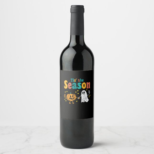 Étiquette Pour Bouteilles De Vin Boisson au Feuille de Citrouille de la Saison: Sof (Devant)