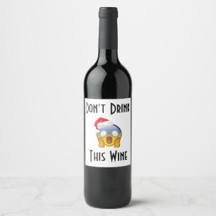 Étiquette Pour Bouteilles De Vin Boisson de boissons ce cadeau drôle de Noël