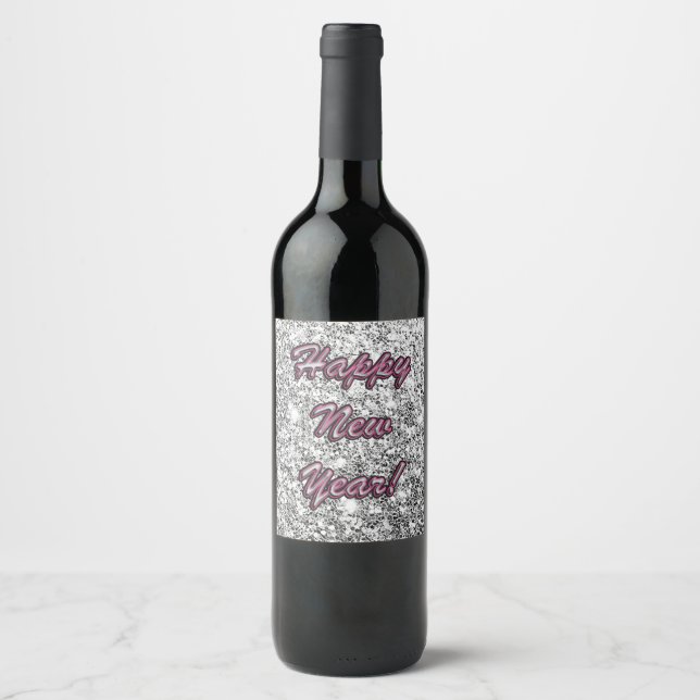 Étiquette Pour Bouteilles De Vin Bonne année (Devant)