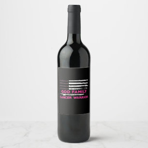 Étiquette Pour Bouteilles De Vin bonne famille conscience du cancer du sein