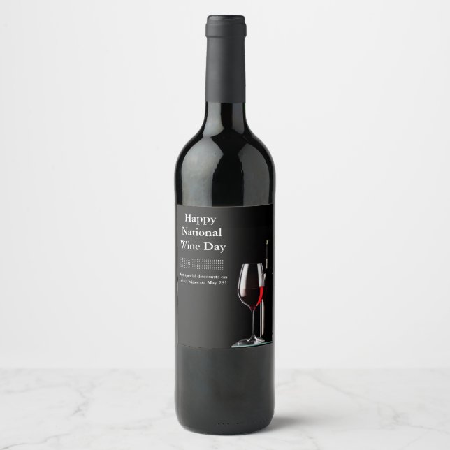 Étiquette Pour Bouteilles De Vin Bonne fête nationale (Devant)