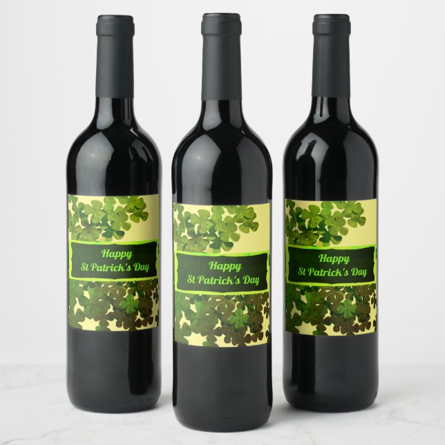 Étiquette Pour Bouteilles De Vin Bonne Saint Patrick's Day (Bouteilles)
