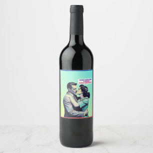 ÉTIQUETTE POUR BOUTEILLES DE VIN BONNES VIBRATEURS BONNES VIBRATIONS