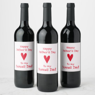 Étiquette Pour Bouteilles De Vin Bonus Papa ! Bonne Fête des pères