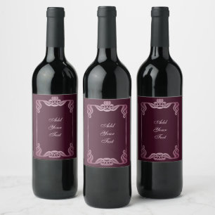 Étiquette Pour Bouteilles De Vin Bordure Art Nouveau Bourgogne