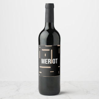 Étiquette Pour Bouteilles De Vin Bottle vine merlot desing