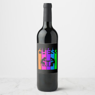 Étiquette Pour Bouteilles De Vin Boule D'Échecs Hobby Et Sport Idée Cadeau