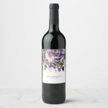 Bouquet de peinture à l'eau Violet Pourpre Écritur