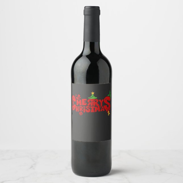 Étiquette Pour Bouteilles De Vin Bouteille de vin (Devant)