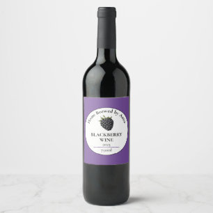 Étiquette Pour Bouteilles De Vin Bouteille de vin Blackberry