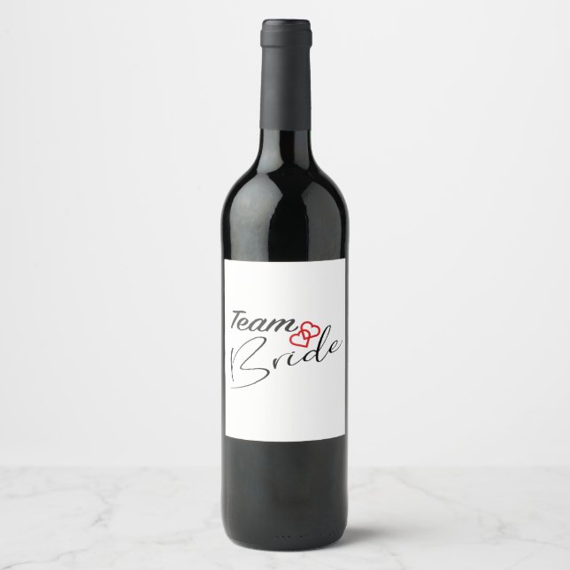 Étiquette Pour Bouteilles De Vin Bouteille de vin de l'équipe (Devant)