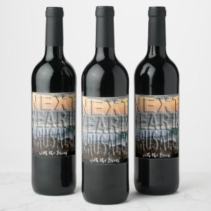 Étiquette Pour Bouteilles De Vin Bouteille de vin de Pâque Étiquette Jérusalem Plag