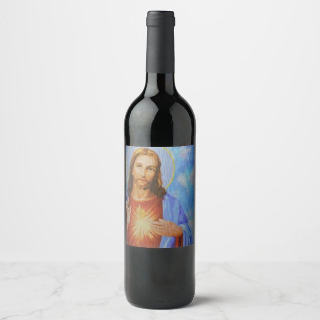 Étiquette Pour Bouteilles De Vin Bouteille de vin Jésus (Devant)