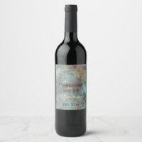 Bouteille de vin Pâque Étiquette Jérusalem Design 