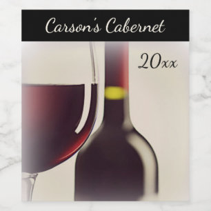 Étiquette Pour Bouteilles De Vin Bouteille de vin / Verre Étiquette de vin