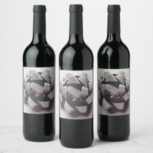 Étiquette Pour Bouteilles De Vin Bow argent cadeau partie arc gris