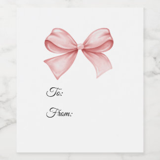 Étiquette Pour Bouteilles De Vin Bow Gift Tag