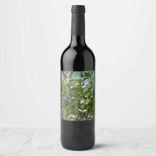 Étiquette Pour Bouteilles De Vin Branche of Dogwood Blossoms Spring Trees