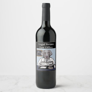 Étiquette Pour Bouteilles De Vin Braque de Weimar