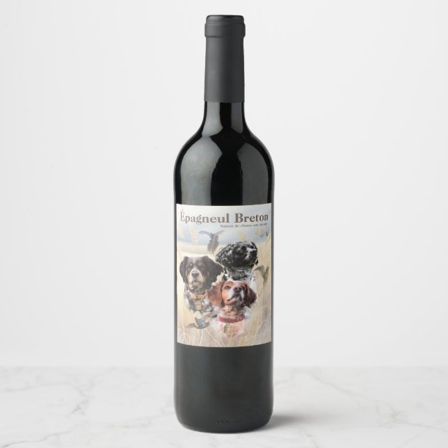 Étiquette Pour Bouteilles De Vin Bretagne Espagne (Devant)