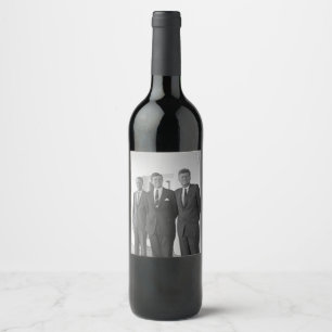 Étiquette Pour Bouteilles De Vin Bros, président John Kennedy, Robert & Ted
