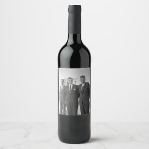 Étiquette Pour Bouteilles De Vin Bros, président John Kennedy, Robert & Ted
